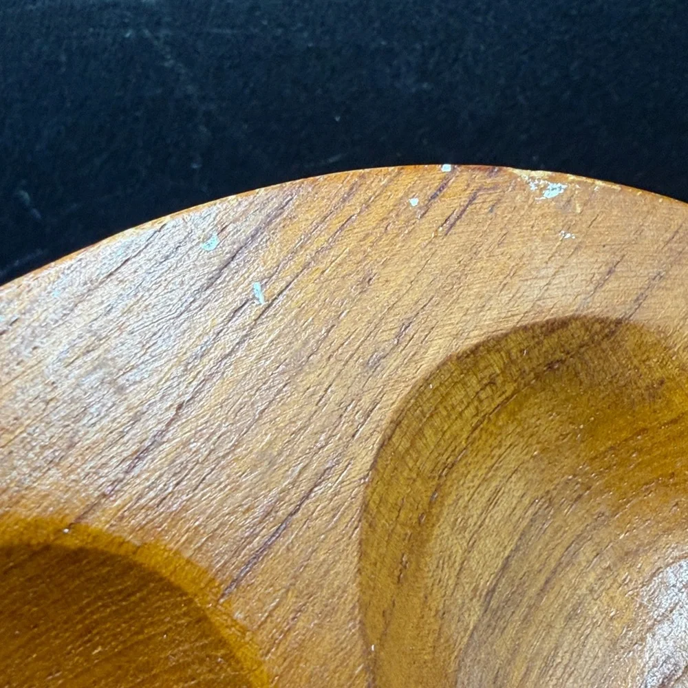 Vintage Handmade Wooden Egg Shaped Deviled Egg Dish Plate Server Serveware Decor